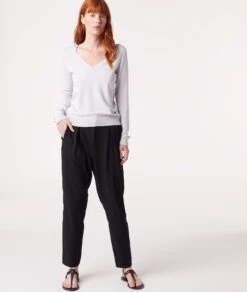 Pullover Mit V-Ausschnitt HELLGRAU -Etam Verkäufe 653577703 c