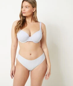 Komfortabler Mikrofaser Schalen BH mit Bügel - Nahtlose Optik in Blau-Grau -Etam Verkäufe 653578521 6