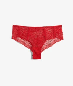 Eleganter Roter Spitzen-Hipster mit Halbhoher Taille