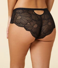 Damen Shorty aus floraler Spitze in Schwarz – Elegante Passform -Etam Verkäufe 653660405 c