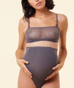 BH In Bandeauform Aus Spitze, Still-Clips ANTHRAZIT
