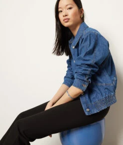 Jeansjacke 100 % Baumwolle KÖNIGSBLAU