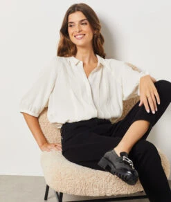 Jeans Mit Hoher Taille Im Karottenschnitt, 100 % Baumwolle SCHWARZ 8 Jeans Mit Hoher Taille Im Karottenschnitt, 100 % Baumwolle SCHWARZ -Etam Verkäufe 653731705 6