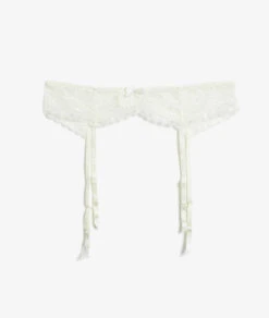 Eleganter Spitzen-Strumpfhalter in Ecru – Verführerischer Strapsgürtel für Damen
