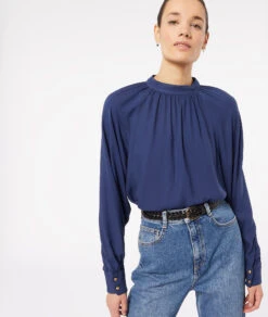 Bluse Mit Angepufften Ärmeln MARINEBLAU 9 Bluse Mit Angepufften Ärmeln MARINEBLAU -Etam Verkäufe 653740025 c