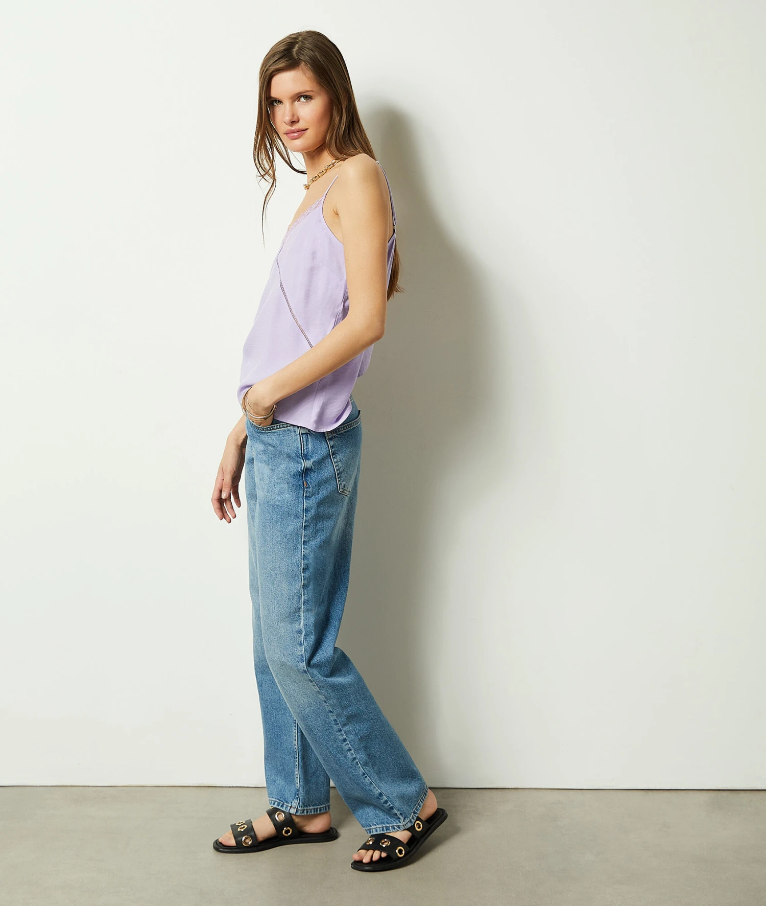 Caraco Mit Spitze Am Ausschnitt LILA 3 Caraco Mit Spitze Am Ausschnitt LILA – Bild 3