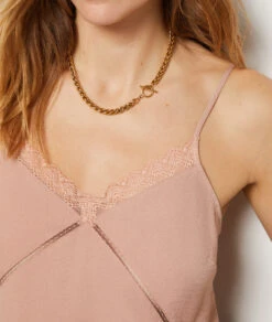 Caraco Mit Spitze Am Ausschnitt LEINEN -Etam Verkäufe 653747481 b