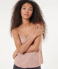 Caraco Mit Spitze Am Ausschnitt LEINEN -Etam Verkäufe 653747481 c