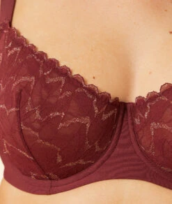 BH Ohne Schalen Aus, Körbchen D-G GRANATROT -Etam Verkäufe 653764275 b