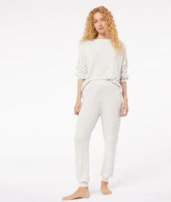 Bequemes Langarm-Schlafshirt in Grau aus Recycelten Fasern 7 Bequemes Langarm-Schlafshirt in Grau aus Recycelten Fasern -Etam Verkäufe 653771402 6