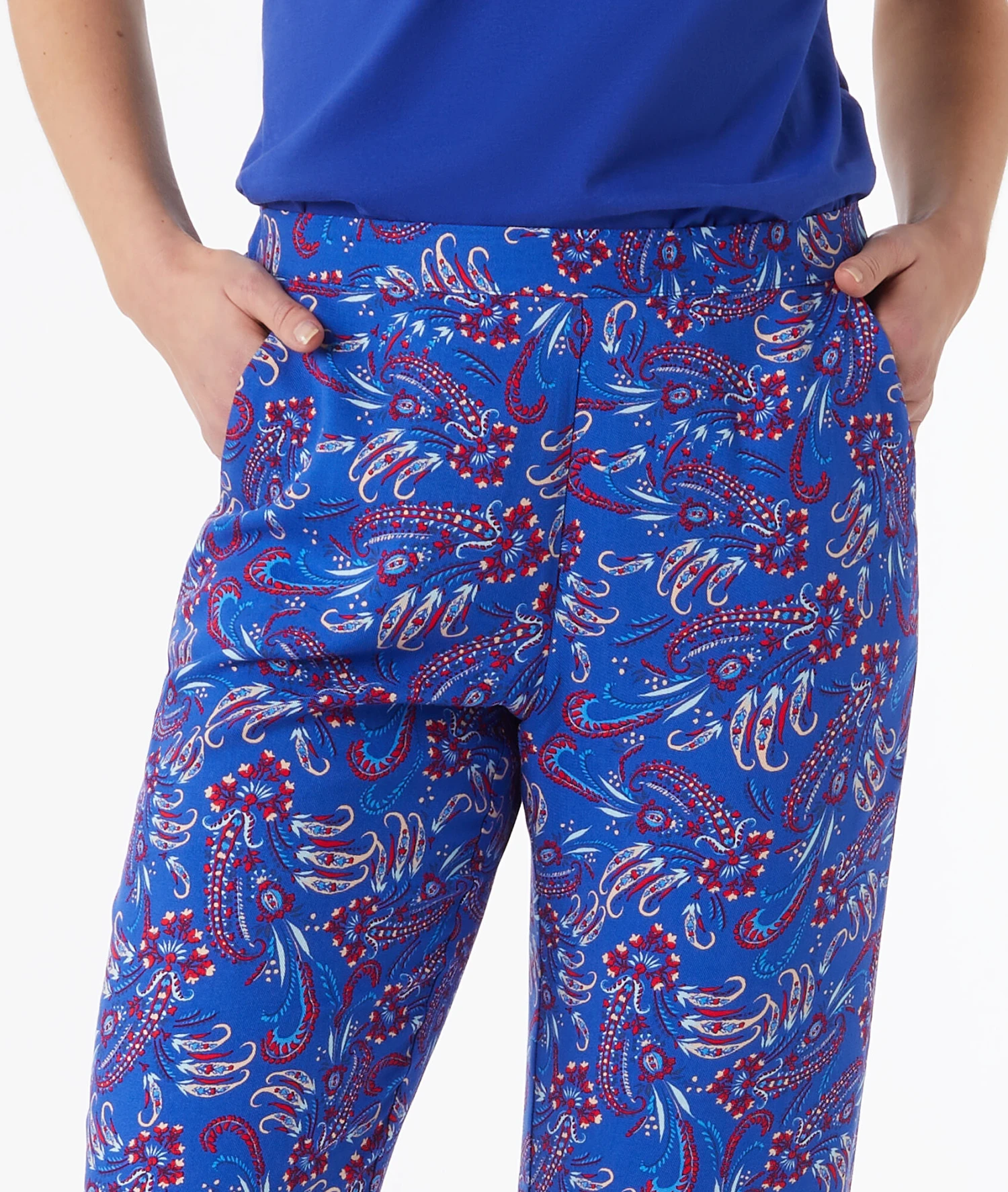 Florale Pyjamahose in Königsblau – Bequeme Damen Schlafhose aus Viskose 5 Florale Pyjamahose in Königsblau – Bequeme Damen Schlafhose aus Viskose – Bild 5