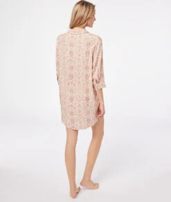 Damen Nachthemd aus Öko-Viskose – Langarm Schlafshirt in Ecru -Etam Verkäufe 653777880 a