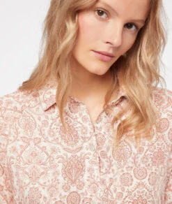 Damen Nachthemd aus Öko-Viskose – Langarm Schlafshirt in Ecru -Etam Verkäufe 653777880 c