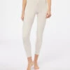 Bequeme Gerippte Leggings in Beige - Weiche Loungewear Hose
