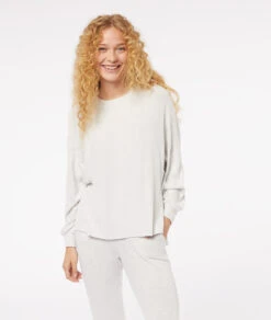 Bequemes Eco-Viskose Sweatshirt in Grau - Nachhaltige Nachtwäsche