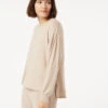 Kuscheliges Langarm Pyjama-Oberteil in Taupe mit Oversize-Schnitt -Etam Verkäufe 653780484 x