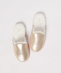 Elegante Glitzer Hausschuhe mit weichem Kunstfell-Futter -Etam Verkäufe 653795781 c