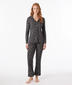 Damen Pyjamahose mit Floral-Print Schwarz - Weiche & Nachhaltige Schlafhose -Etam Verkäufe 653796605 6
