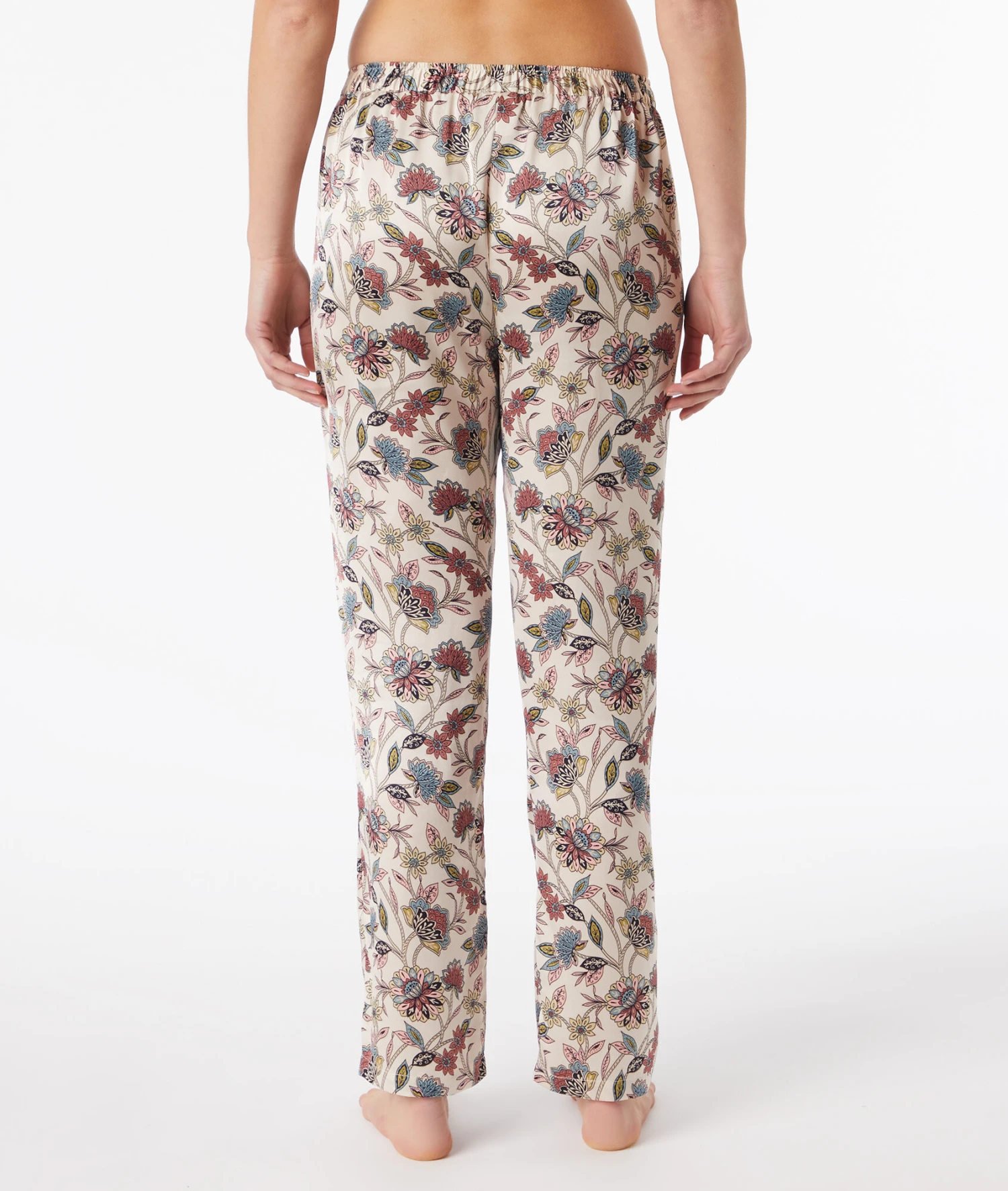 Grace Satin-Pyjamahose mit floralem Print 2 Grace Satin-Pyjamahose mit floralem Print – Bild 2