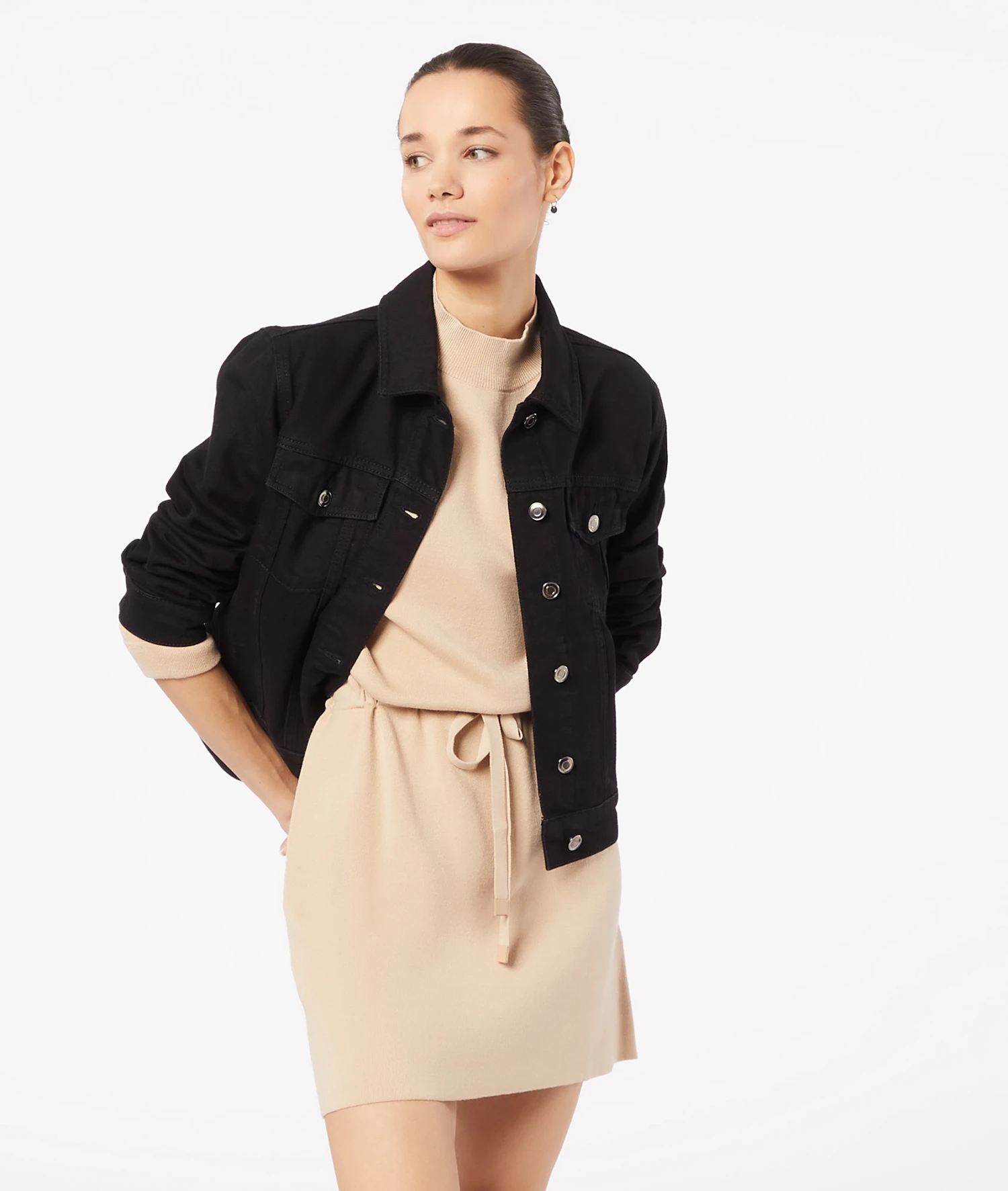 Pulloverkleid Aus Strick Mit Kordel In Der Taille DUNE 1 Pulloverkleid Aus Strick Mit Kordel In Der Taille DUNE