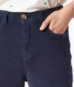 Gerade Geschnittene Hose, Gerippt MARINEBLAU -Etam Verkäufe 653805325 b