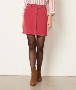 Kurzer Gerippter Rock GRANATROT 9 Kurzer Gerippter Rock GRANATROT -Etam Verkäufe 653814575 c