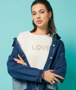 T-Shirt Mit Kurzen Ärmeln ECRU