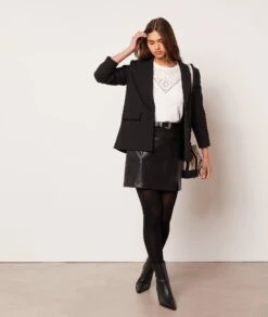 Sweatshirt Mit Gestickten Details ECRU