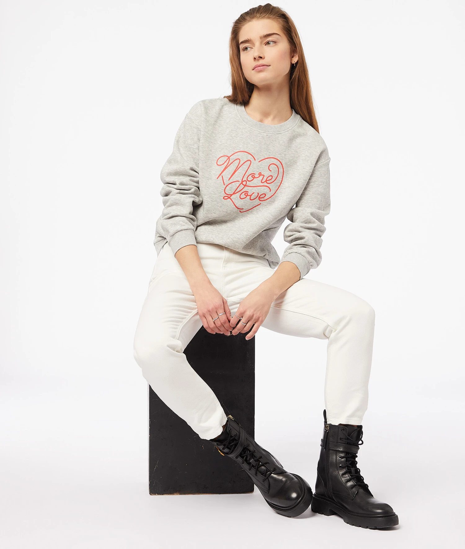 Sweatshirt Mit Print HELLGRAU 3 Sweatshirt Mit Print HELLGRAU – Bild 3