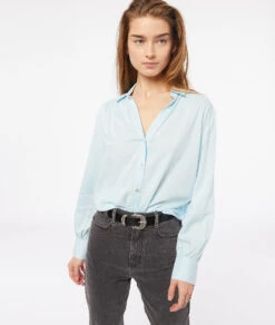 Fließende Hemdbluse HIMMELBLAU -Etam Verkäufe 653847920 c