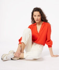 Fließende Hemdbluse ORANGE -Etam Verkäufe 653847963 6
