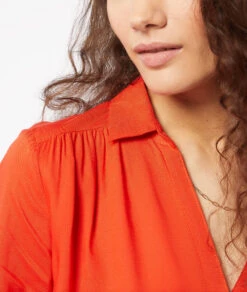 Fließende Hemdbluse ORANGE -Etam Verkäufe 653847963 b