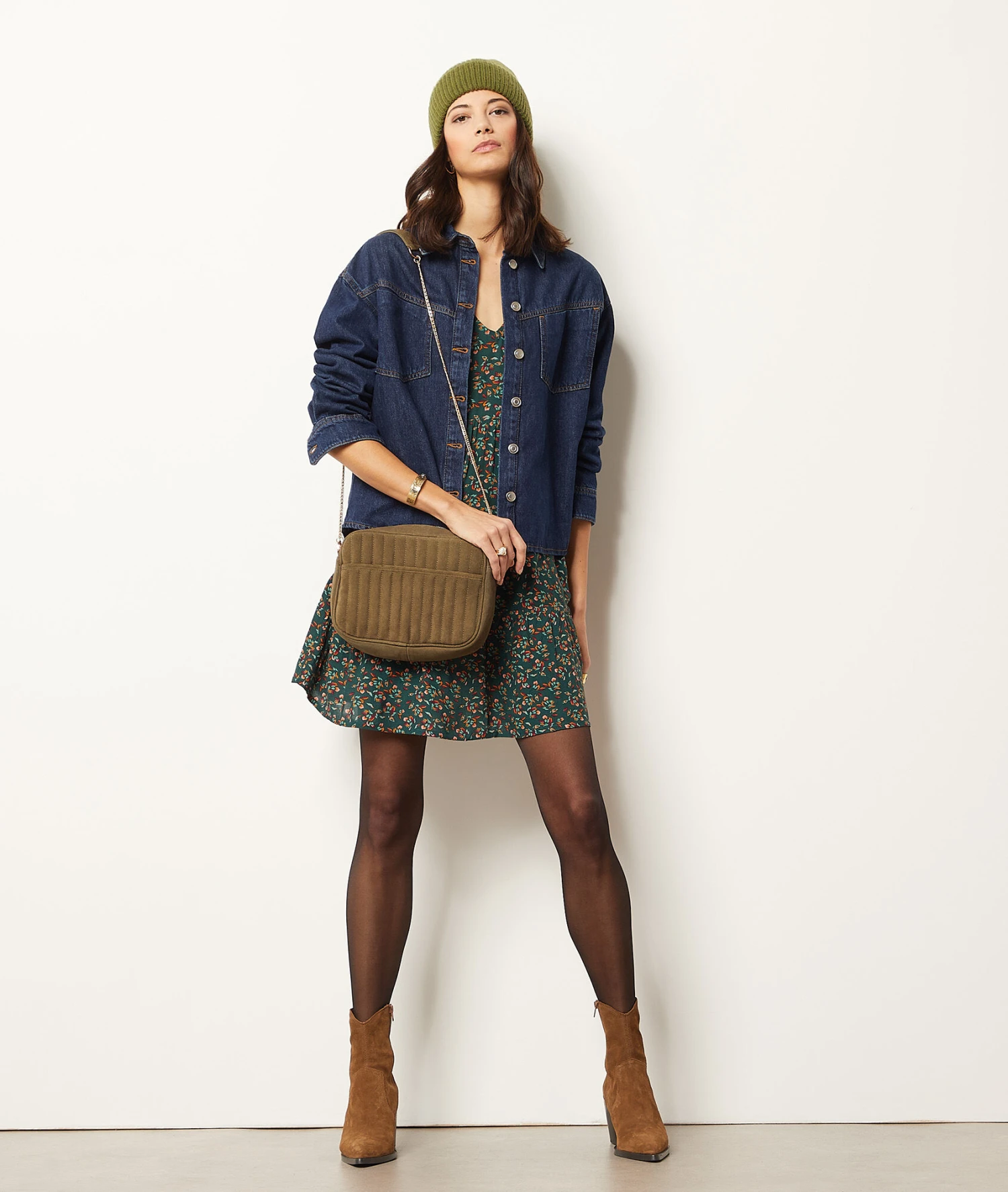 Flora Schultertasche KHAKI 3 Flora Schultertasche KHAKI – Bild 3