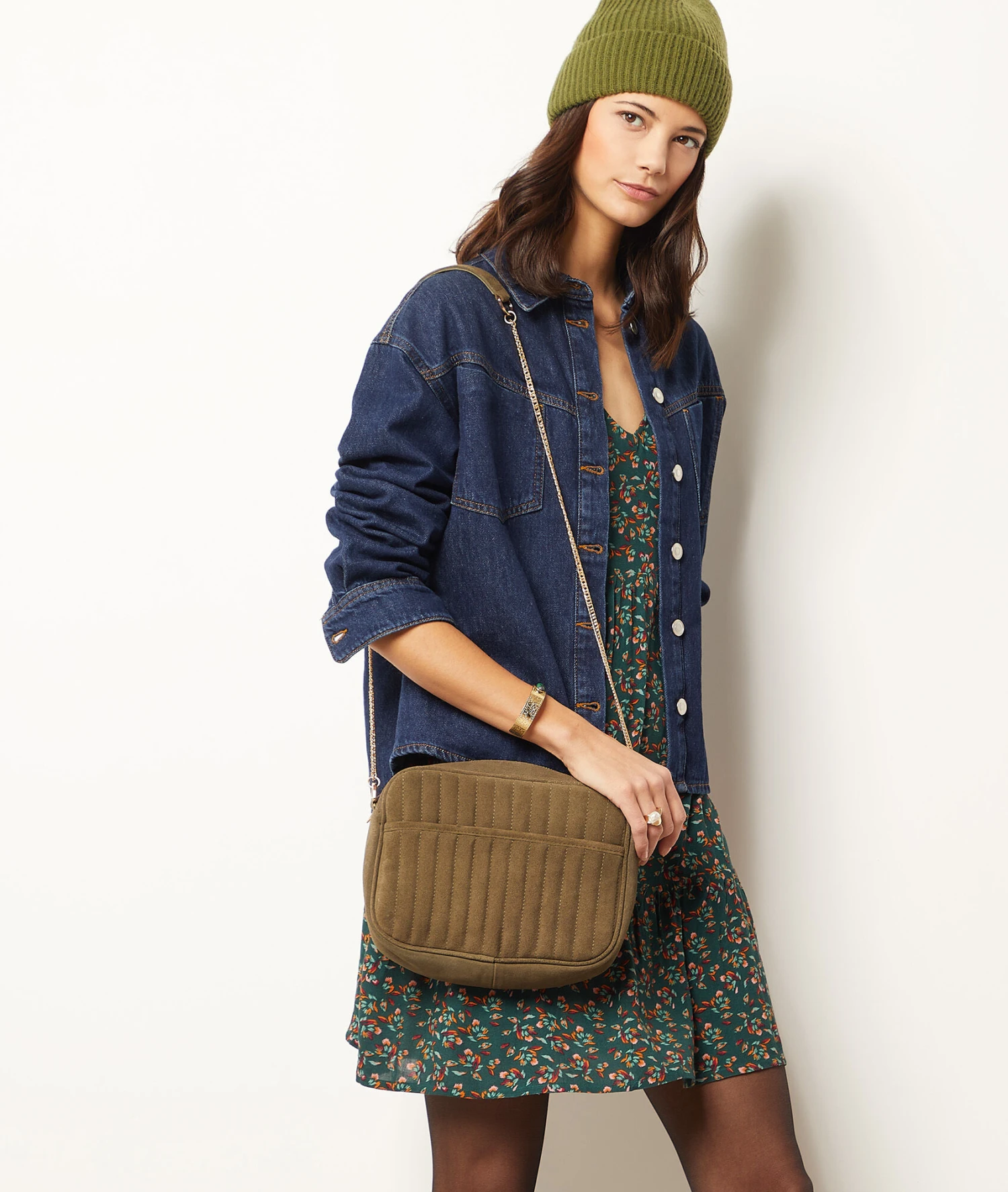 Flora Schultertasche KHAKI 2 Flora Schultertasche KHAKI – Bild 2