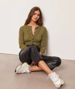 Weste Aus Gripptem Strick TANNENGRÜN -Etam Verkäufe 653867645 c