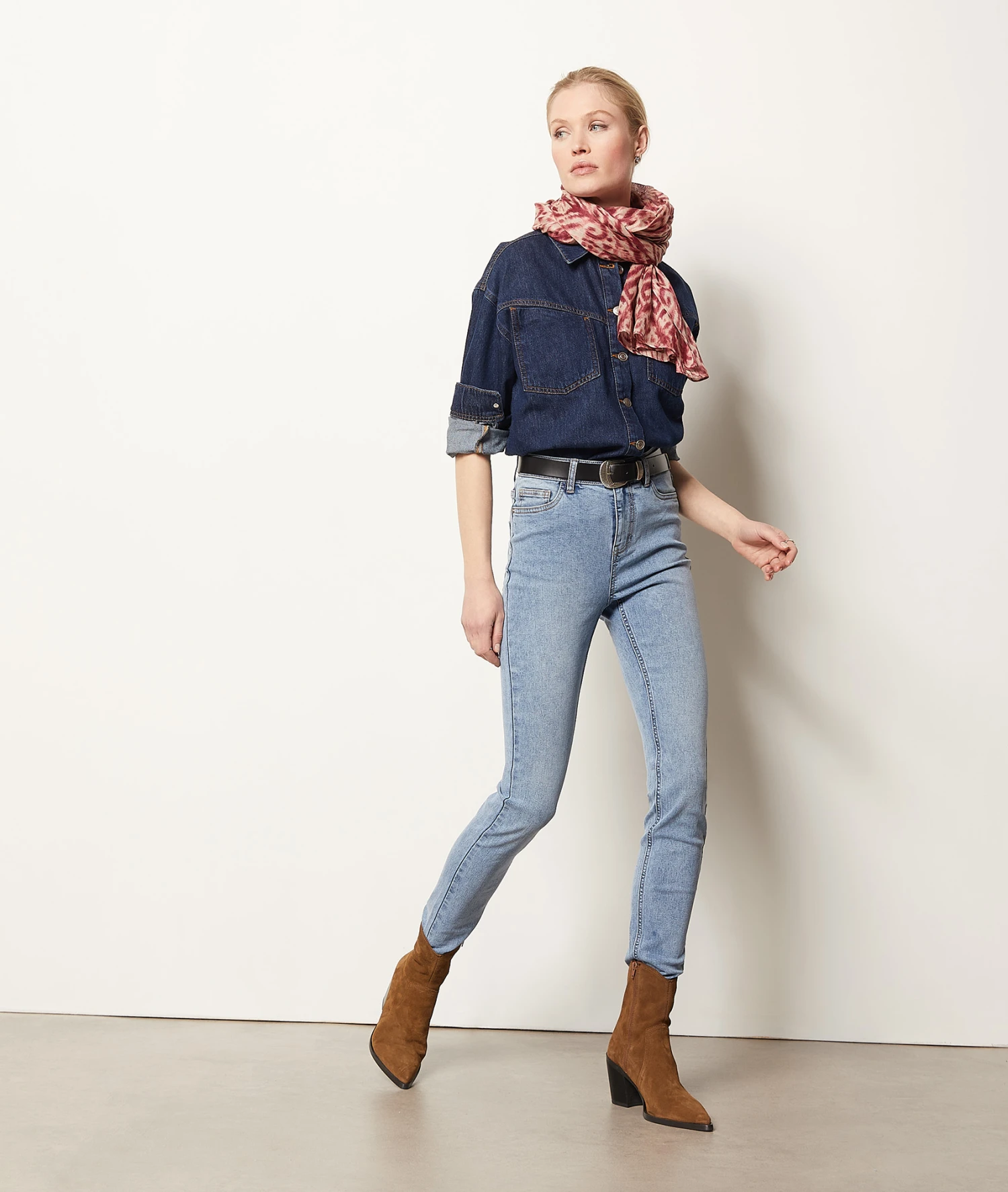 Schal Mit Print PFLAUME 3 Schal Mit Print PFLAUME – Bild 3