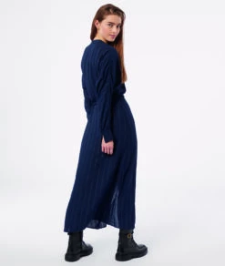 Langes Kleid Mit Schimmernden Details MARINEBLAU -Etam Verkäufe 653873925 a