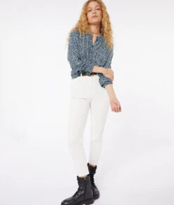 Bluse Mit Print Mit Schimmernden Details MARINEBLAU -Etam Verkäufe 653874037 6