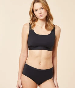 BH Aus Baumwolle, Von XS+ Bis 2XL+ SCHWARZ