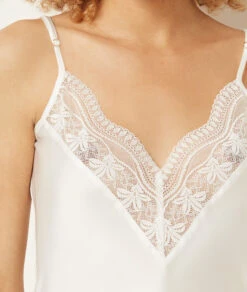 Elegantes Damen Caraco mit feiner Spitze am Ausschnitt - Weiß 8 Elegantes Damen Caraco mit feiner Spitze am Ausschnitt - Weiß -Etam Verkäufe 653893501 b