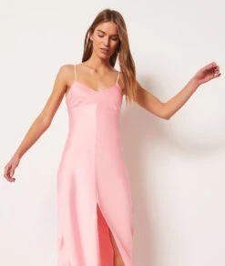 Elegantes Langes Nachthemd mit Rückenausschnitt – Verführerisches Negligé in Bonbonrosa -Etam Verkäufe 653894571 c