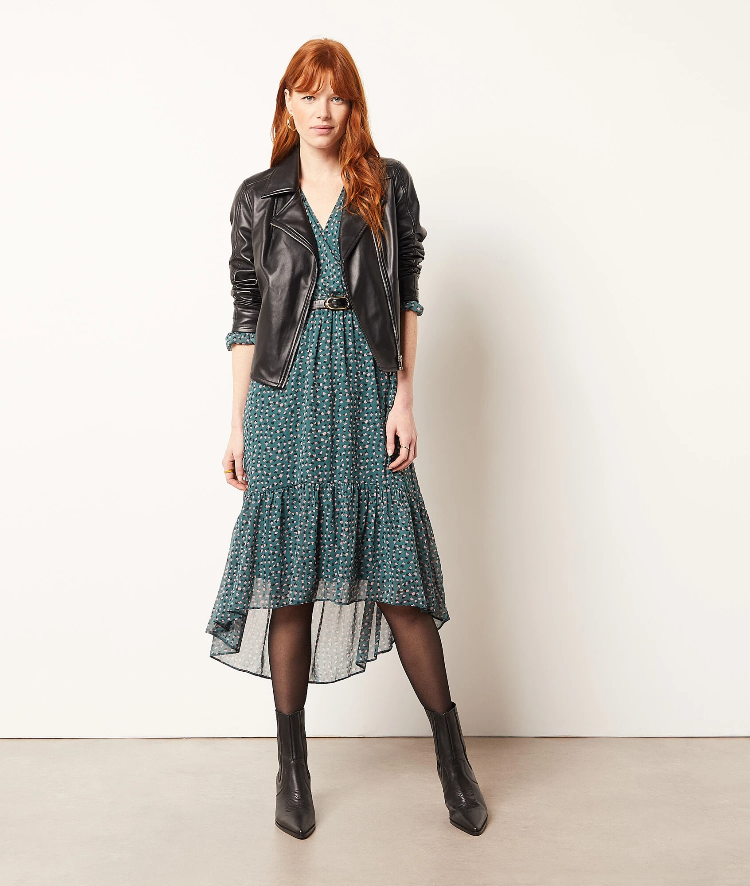 Langes Kleid Mit Print GRÜN 3 Langes Kleid Mit Print GRÜN – Bild 3