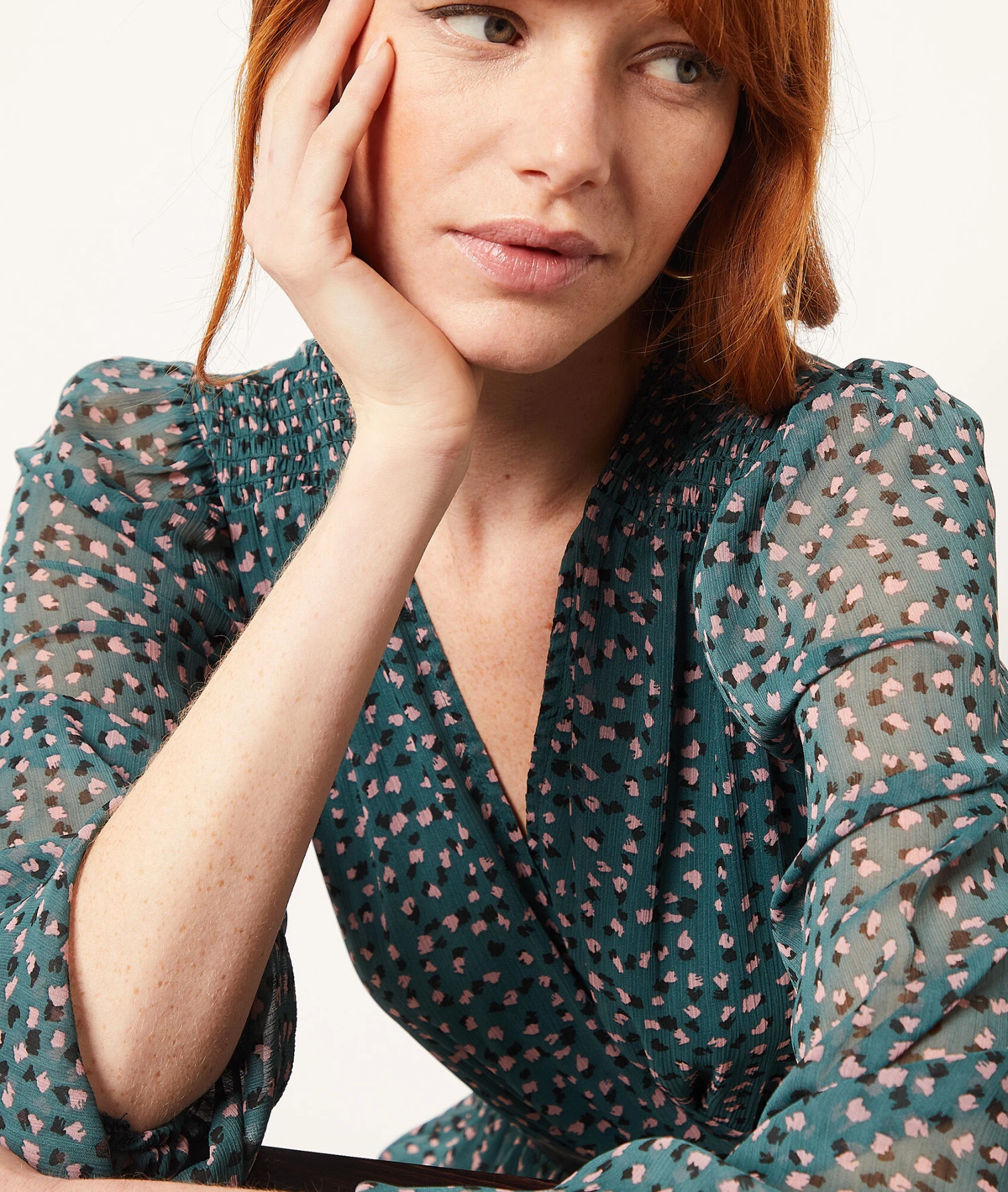 Langes Kleid Mit Print GRÜN 4 Langes Kleid Mit Print GRÜN – Bild 4