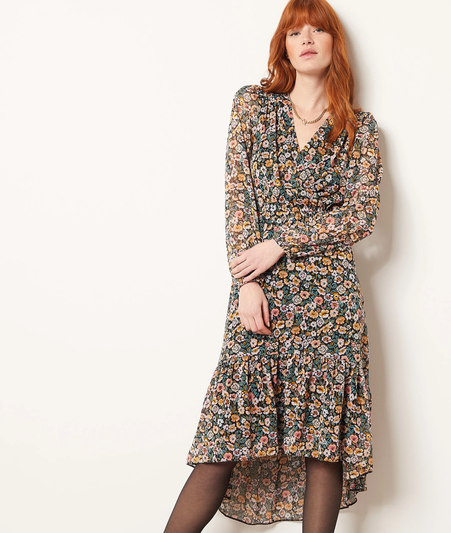 Langes Kleid Mit Print MEHRFARBIG 3 Langes Kleid Mit Print MEHRFARBIG – Bild 3