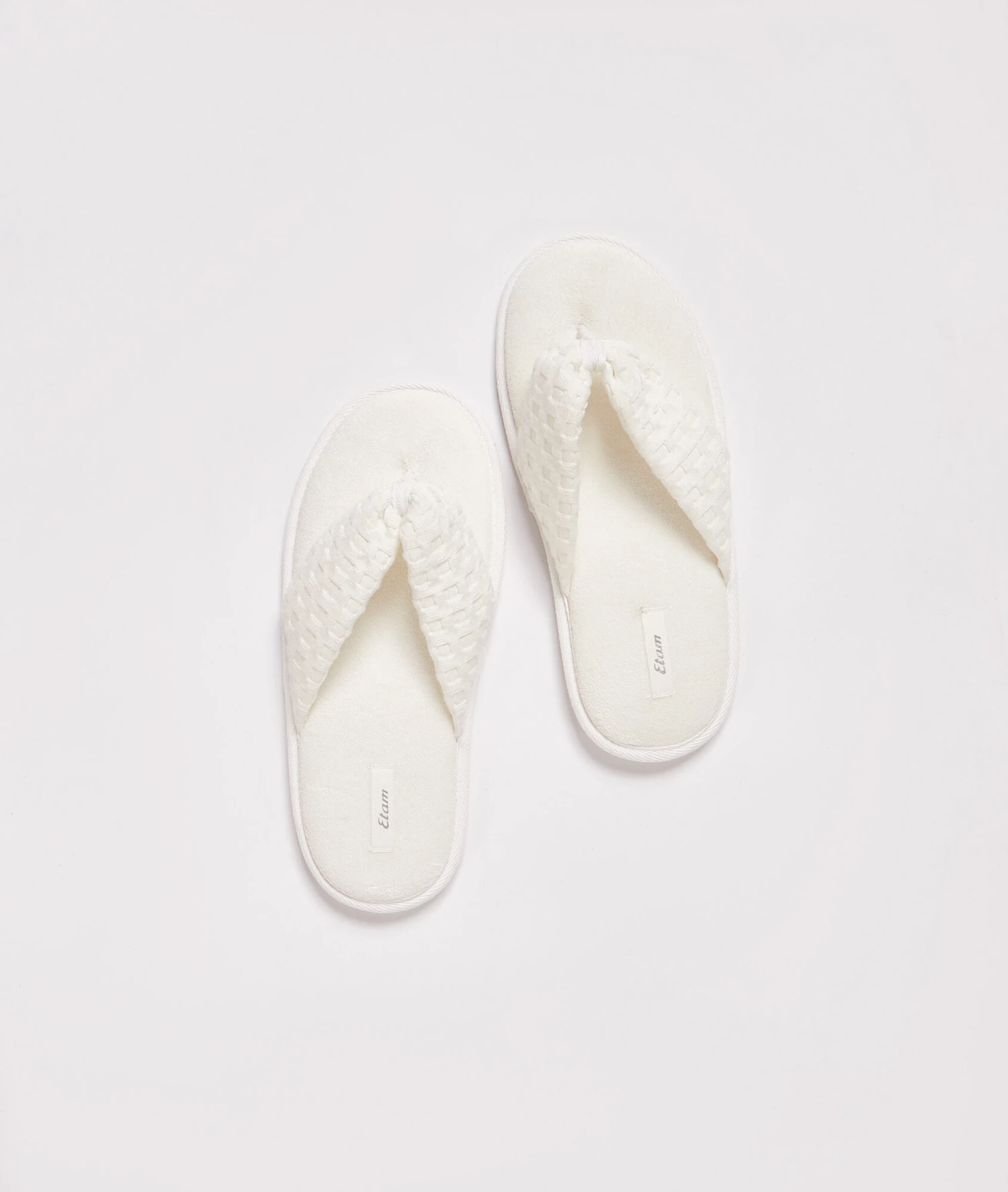 Premium Cotton Honeycomb Flip-Flop Slippers - Breathable Ecru House Shoes 5 Premium Cotton Honeycomb Flip-Flop Slippers - Breathable Ecru House Shoes – Bild 5