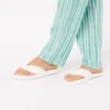 Premium Cotton Honeycomb Flip-Flop Slippers - Breathable Ecru House Shoes -Etam Verkäufe 653900280 x
