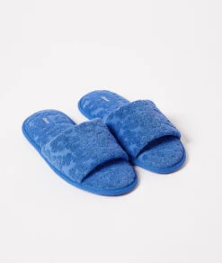Bequeme Offene Hauspantoffeln in Königsblau – Weiche Hausschuhe für Zuhause