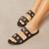 Flip-Flop-Sandalen Aus Leder SCHWARZ 11 Flip-Flop-Sandalen Aus Leder SCHWARZ -Etam Verkäufe 653905705 x
