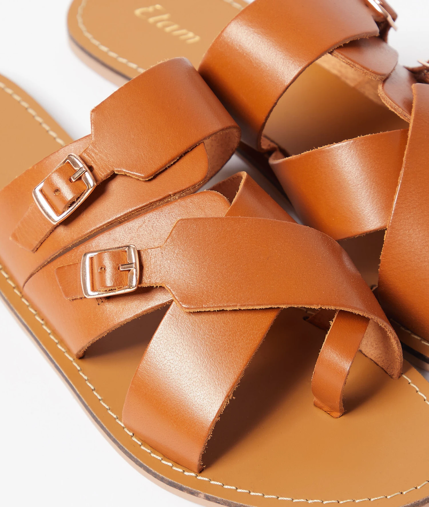 Hochwertige Leder Flip-Flop Sandalen in Elegantem Braun 4 Hochwertige Leder Flip-Flop Sandalen in Elegantem Braun – Bild 4