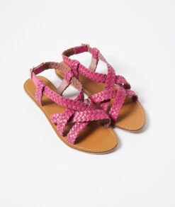 Geflochtene Sandalen Aus Leder ROSA
